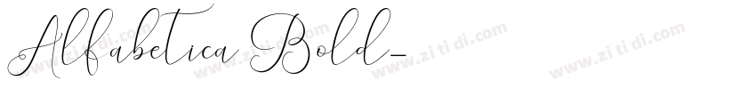 Alfabetica Bold字体转换